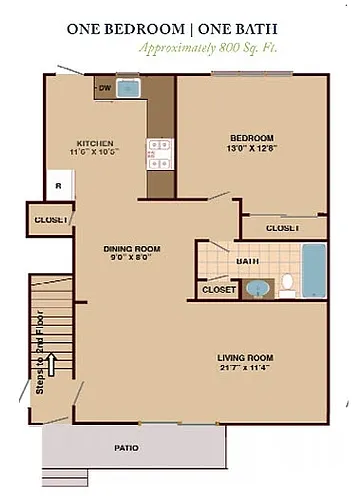 Floor plan 1 Bedroom