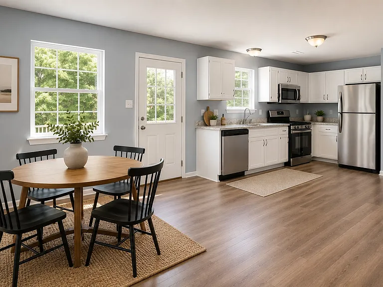 Virtually staged kitchen
