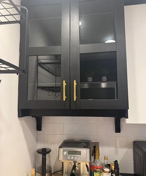 Glass-front cabinet to show off those special pieces or favorite glassware.