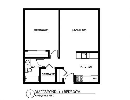 Floor plan One Bedroom
