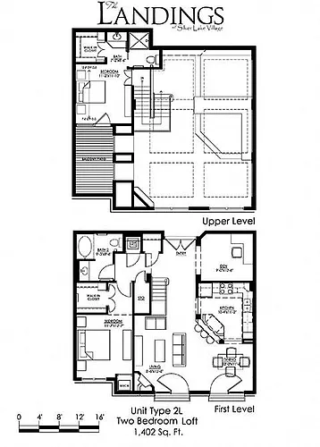 Floor plan Two Bedroom L