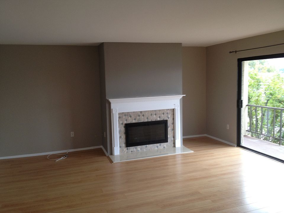 Living room with fireplace