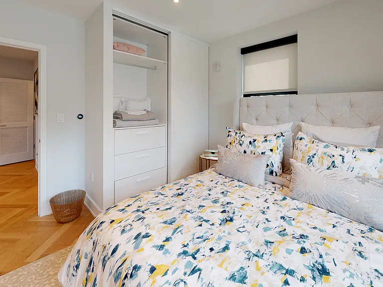 One bedroom apartment with custom built in closets