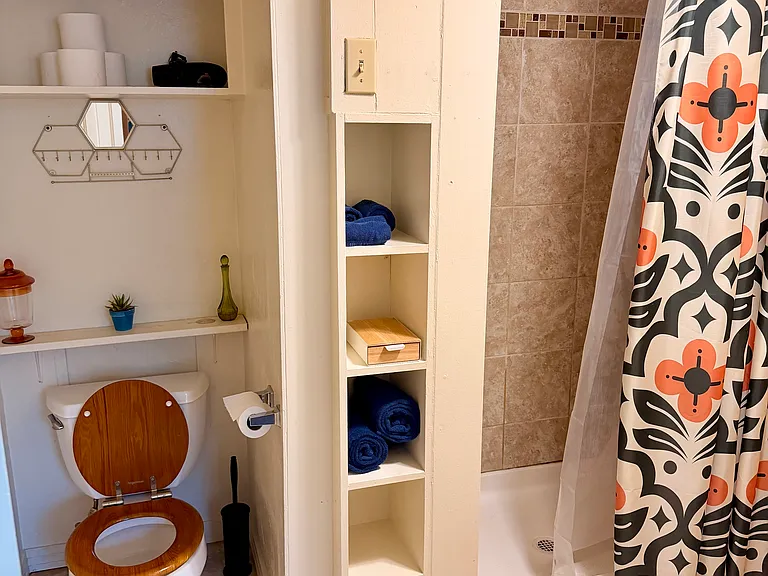 Bathroom with walk in shower