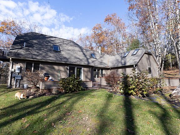 Backyard with large deck