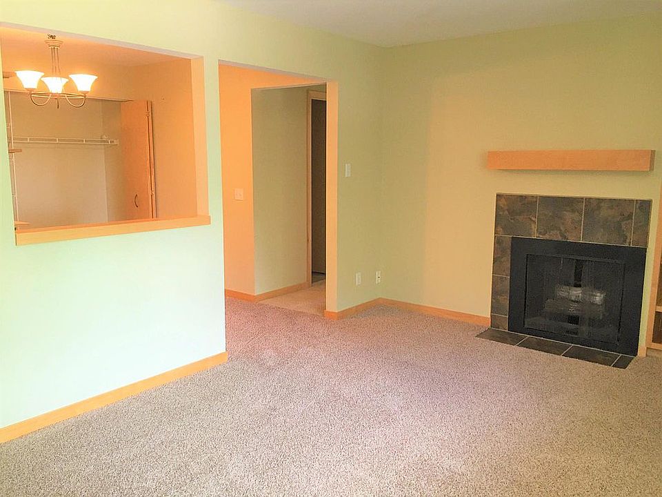 Living room with a gas fireplace
