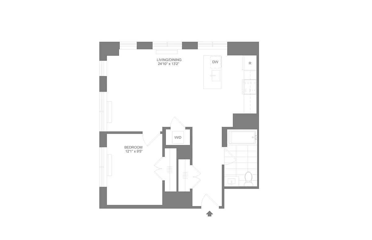 Floor plan A20 | 1 Bed | 1 Bath