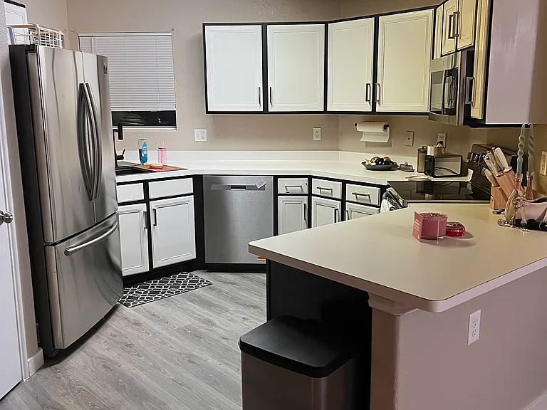 Fully stocked kitchen with a pantry