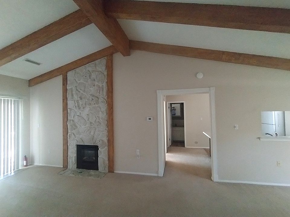 Living room with electric fireplace