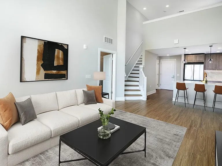 Signature Collection living room with hard surface flooring