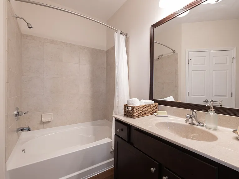 Mirbeau Floor Plan Bathroom at Westhaven Luxury Apartments