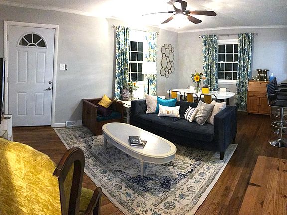 Open concept renovation: View of living room from hallway