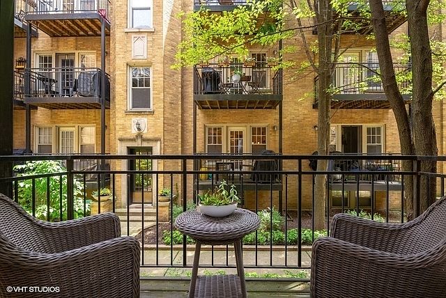 One bedroom in a secured, courtyard building with your own balcony. Yes, you can grill (gas only).