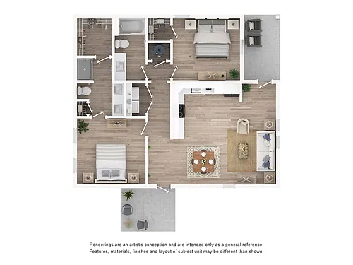 Floor plan Cottage B2