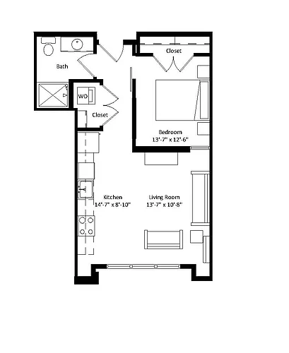 Floor plan Studio
