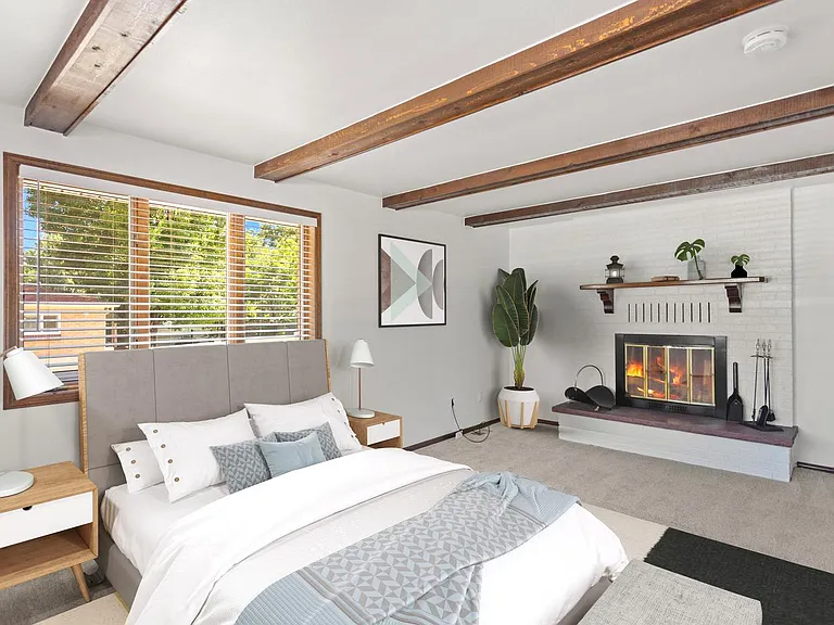 Bedroom 2. This image shows a virtually furnished space. Bedrooms come unfurnished.