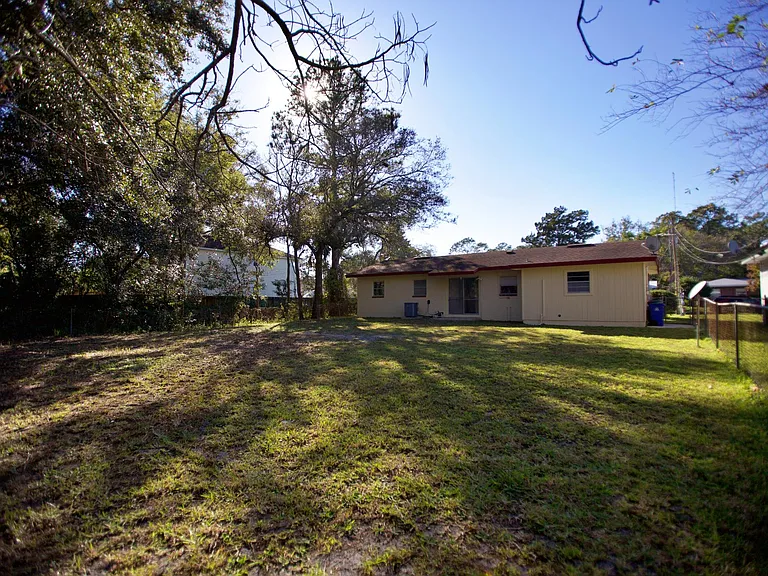 Back of backyard facing the house