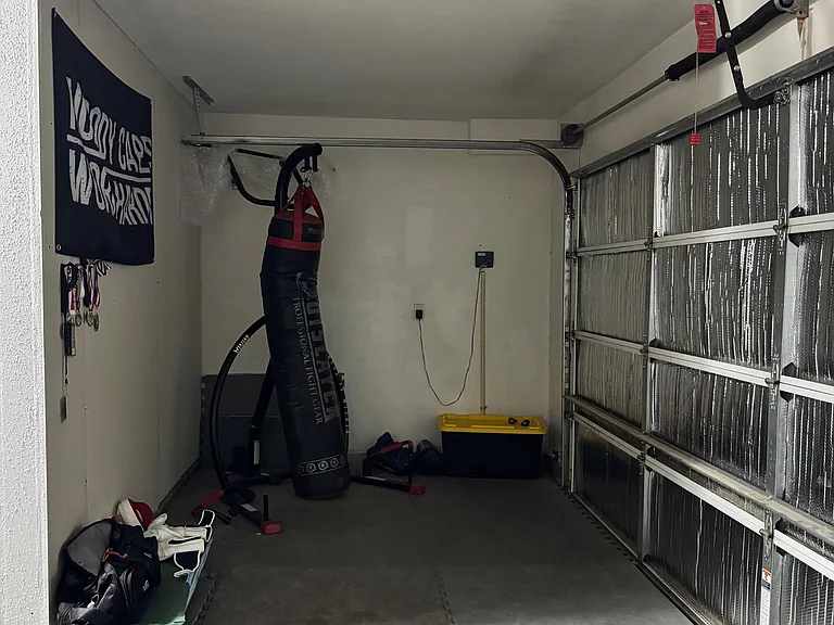 Garage gym area