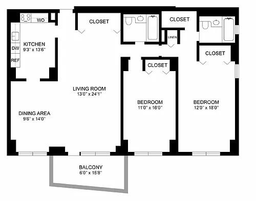 Floor plan 2 Bed
