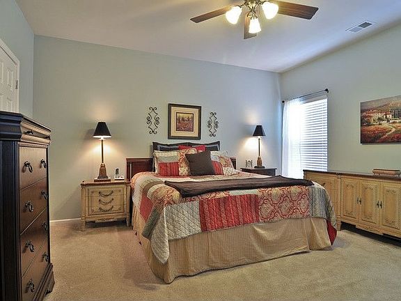 Master retreat on the main floor.  Large walk-in closet with a luxury bath.