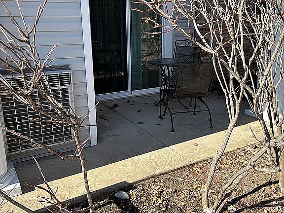 Patio of condo. Ground level