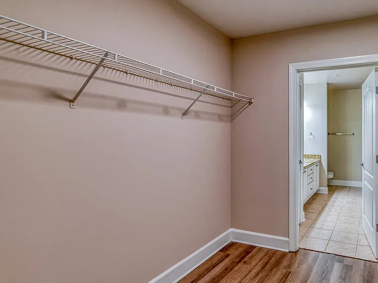 Walk-in closets with built-in shelving