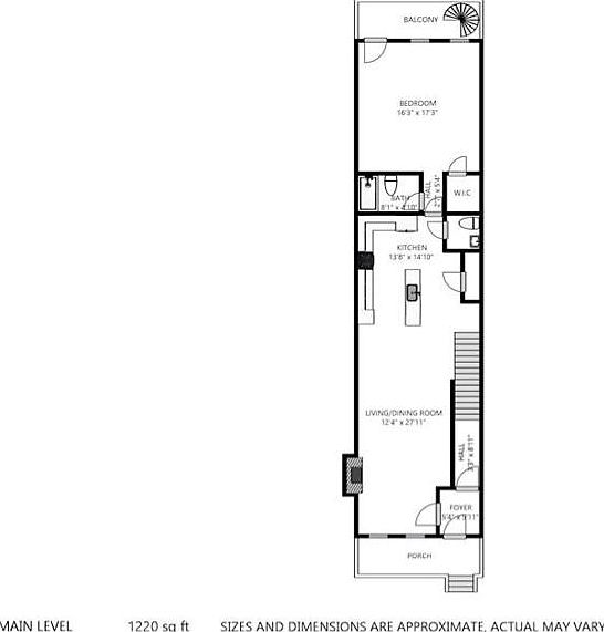 Great room, kitchen, first bedroom