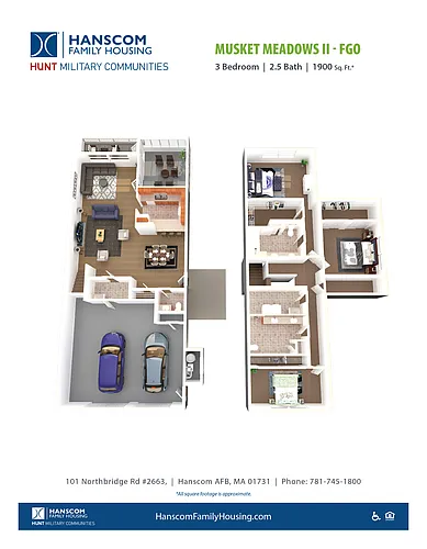 Floor plan Musket Meadows II 3BR FGO