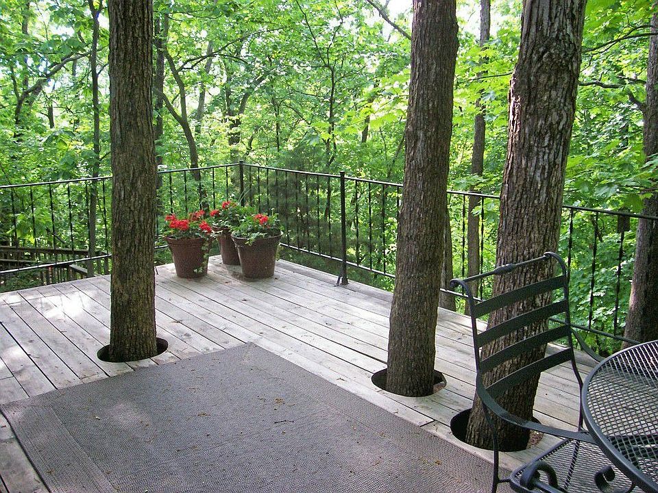 Deck overlooking creek