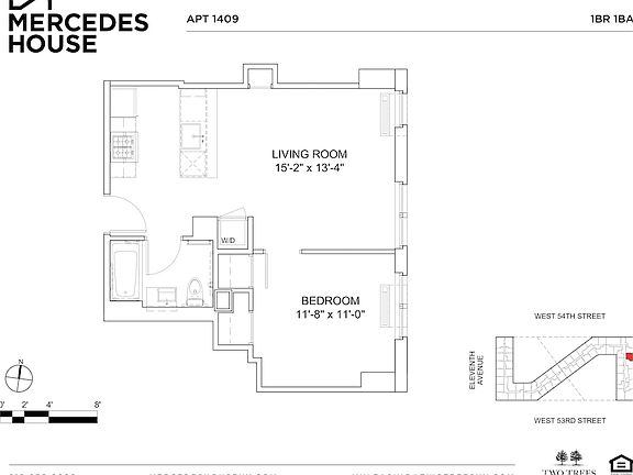 2nd image of 550 W 54th St APT 1409