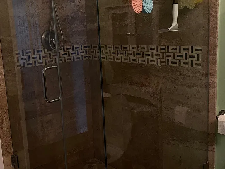 Shower in master bathroom.