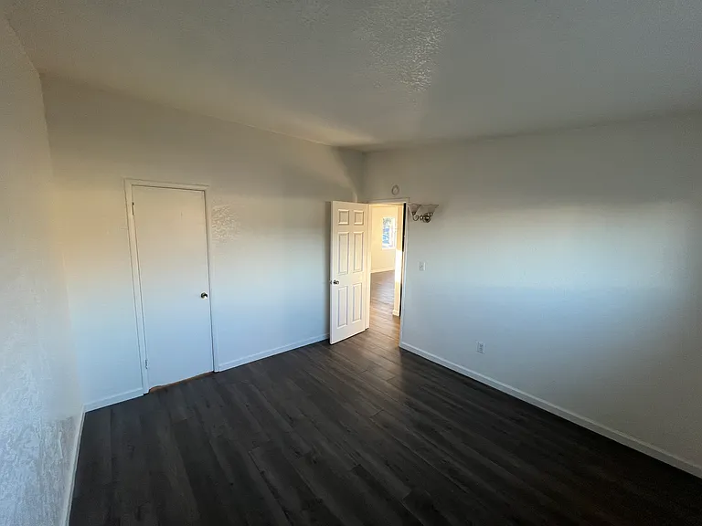 bedroom facing yard