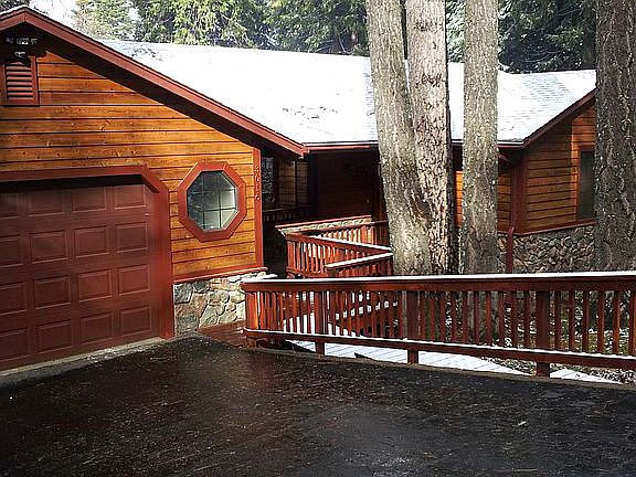Cedar siding with stone