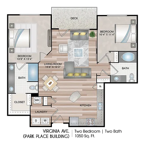 Floor plan Virginia Ave (Parkside Building)