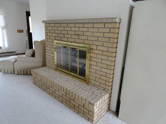 Wood burning fireplace