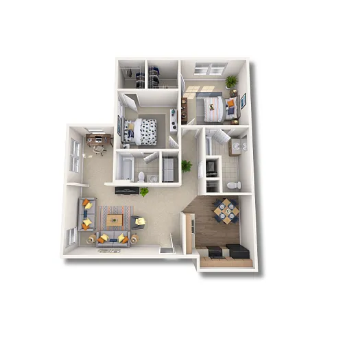 Floor plan 2BX (Fully Renovated)