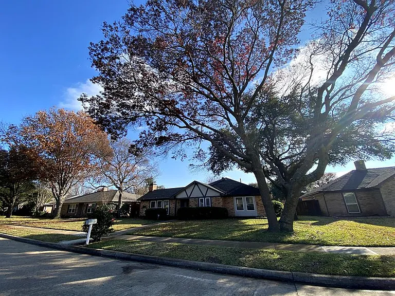 Neighborhood with mature trees