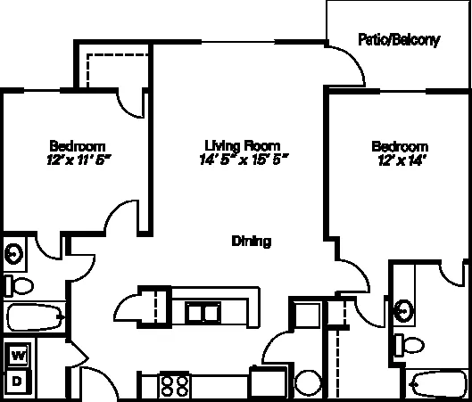 2 Bedroom 2 Bedroom