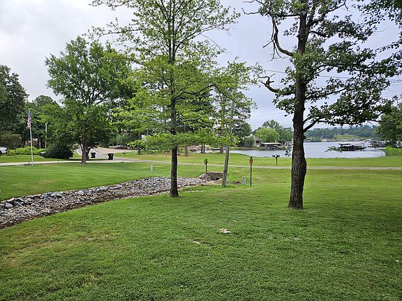 View of boat dock on the left side of the cove.