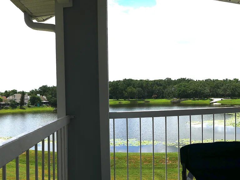 Balcony Area, fishing pier visible to the right