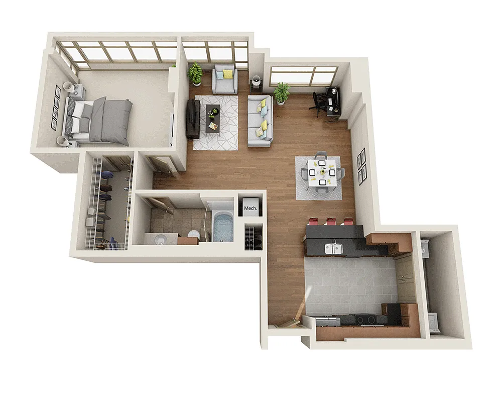 Floor plan Plan E (A1O)