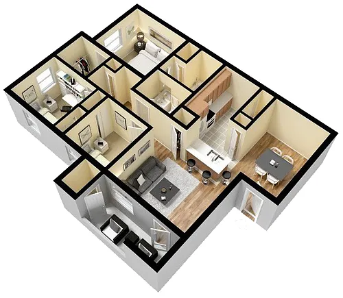Floor plan C - Red Rose