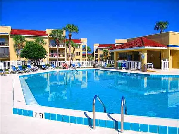 Two pools including one heated