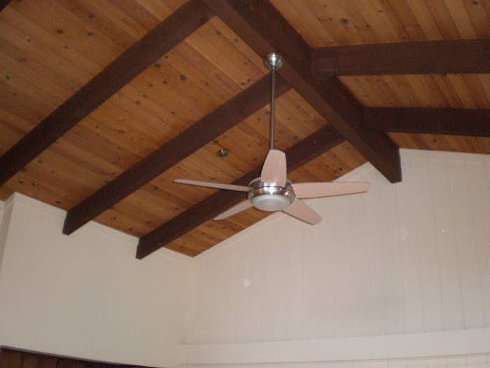 Open beamed ceiling