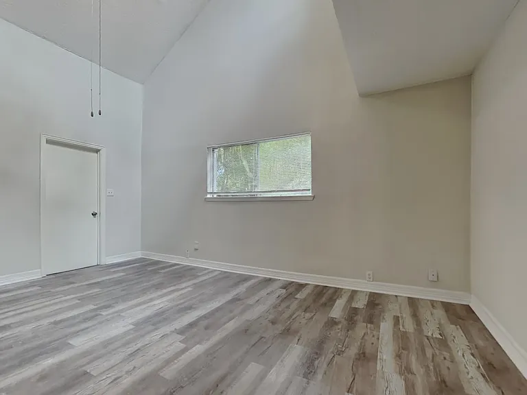 Spacious attic room with light