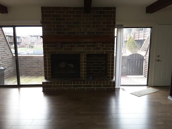 Wood burning fireplace