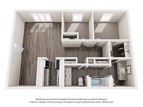 Floor plan 2 Bed 1.5 Bath Belmont
