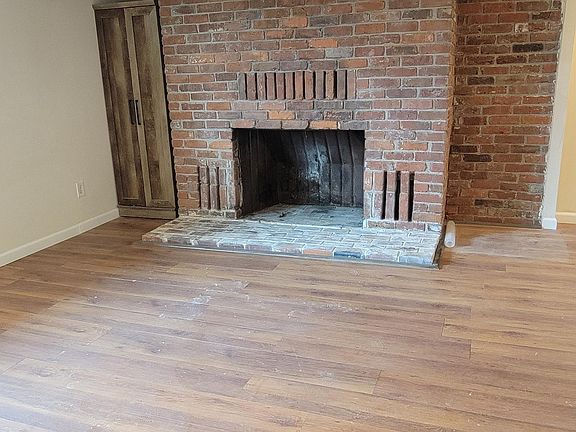 The fireplace is not usable at this property