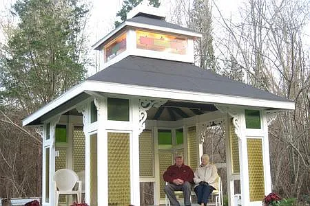 Victorian STAINED GLASS TEA HOUSE for relaxing