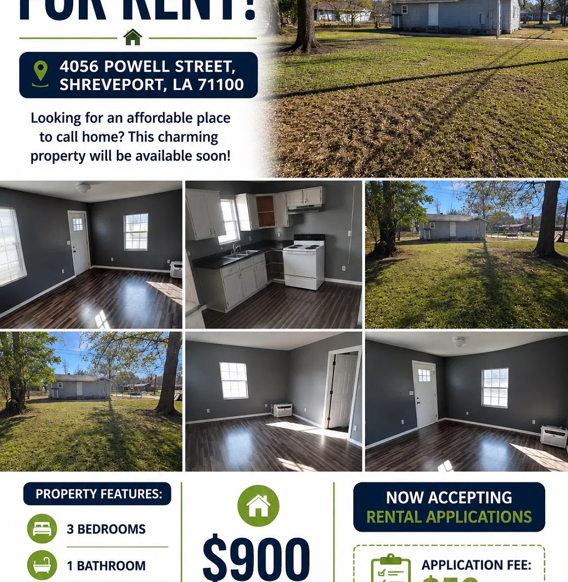 3 bed, 923 sqft, $900 — Photo 1